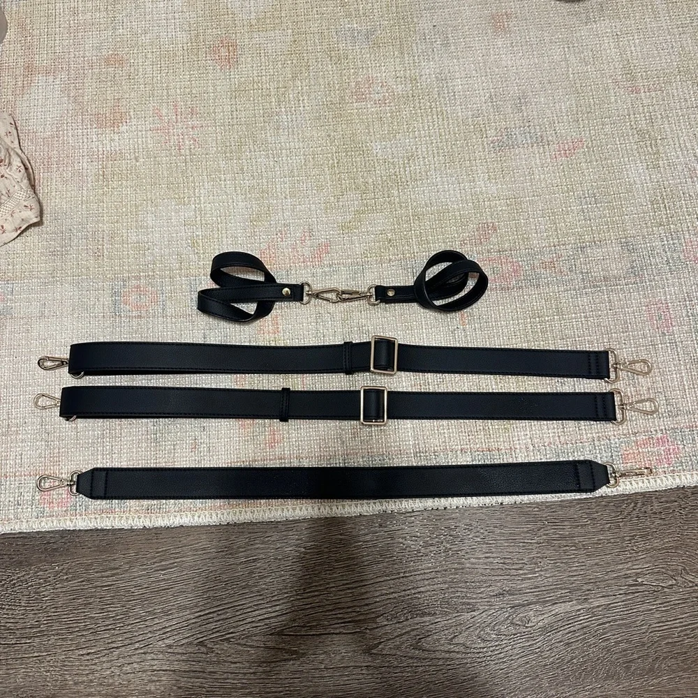 Mina baie Emmy midi black and gold leather with stroller hooks - Picture 6 of 6